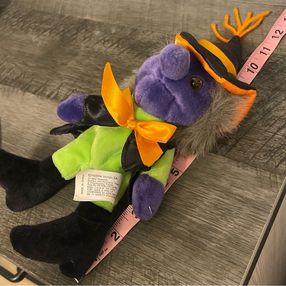 Fiesta Halloween Witch Plush in Green and Purple - Picture 7 of 9